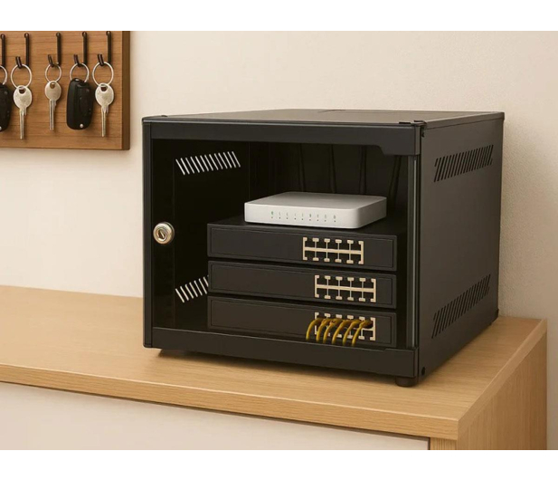 ExtraLink Lite 6U 10" 280X310 Czarna wisząca - 1484057 - zdjęcie 7